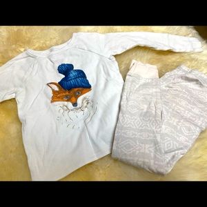 Cat and Jack Winter Fox Pajama Set